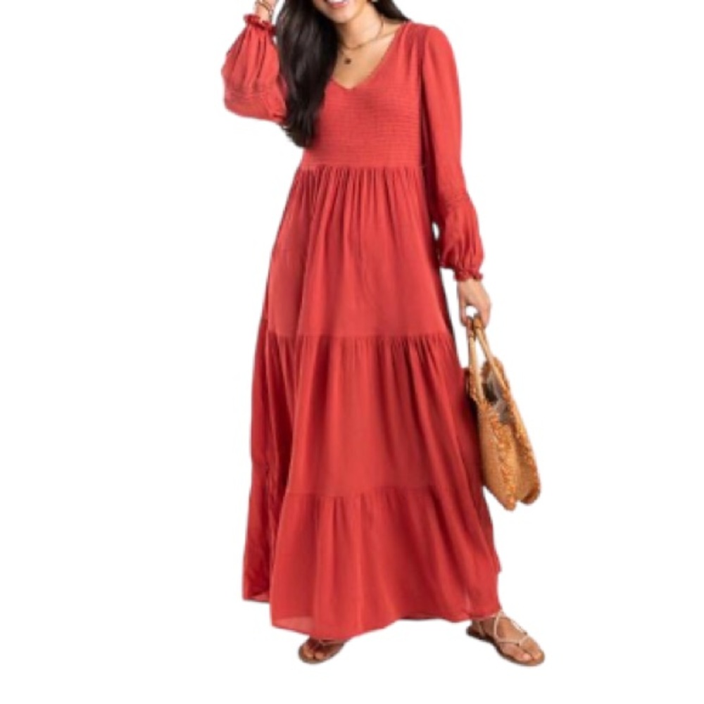 Coco Jaimeson Small Bohemian Style Maxi Dress Long Sleeve NWT